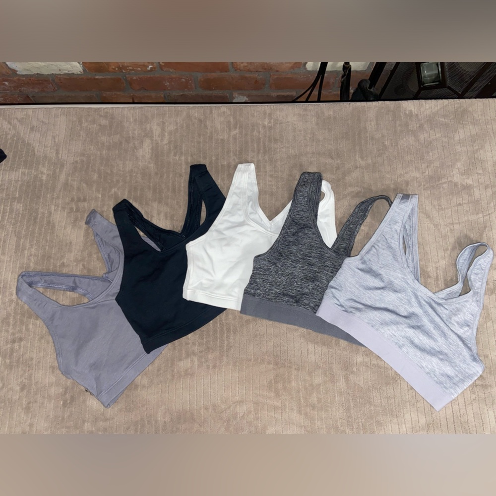Lot of 5 small sports bras